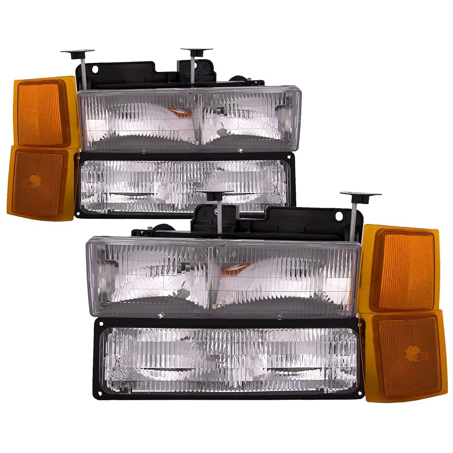 Amazon | HEADLIGHTSDEPOT クロムハロゲンヘッドライト シボレー
